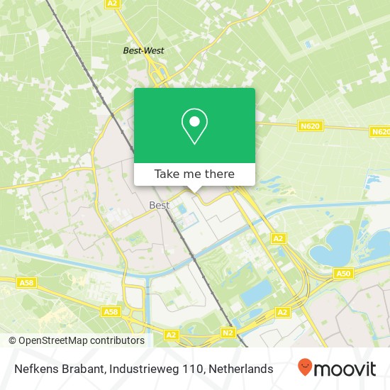 Nefkens Brabant, Industrieweg 110 kaart