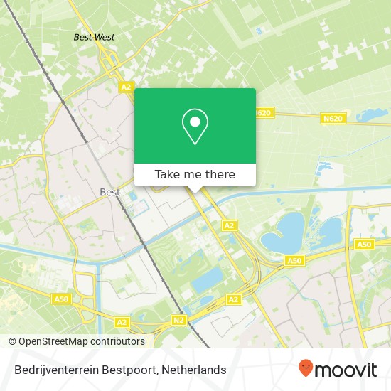 Bedrijventerrein Bestpoort kaart