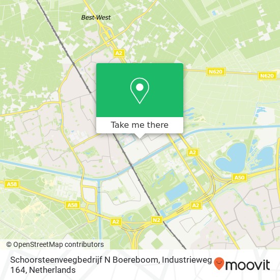 Schoorsteenveegbedrijf N Boereboom, Industrieweg 164 kaart