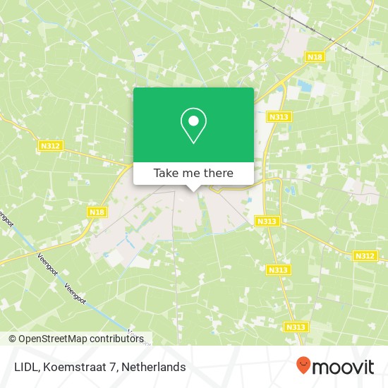 LIDL, Koemstraat 7 kaart