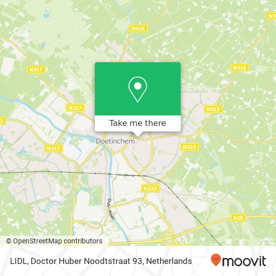 LIDL, Doctor Huber Noodtstraat 93 kaart