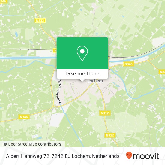 Albert Hahnweg 72, 7242 EJ Lochem kaart