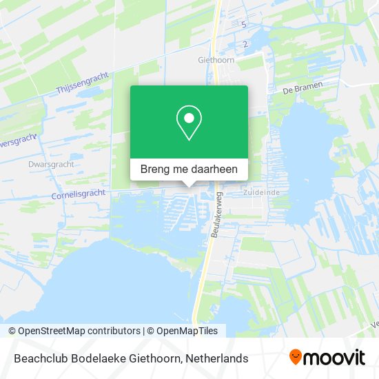 Beachclub Bodelaeke Giethoorn kaart