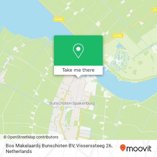 Bos Makelaardij Bunschoten BV, Visserssteeg 26 kaart