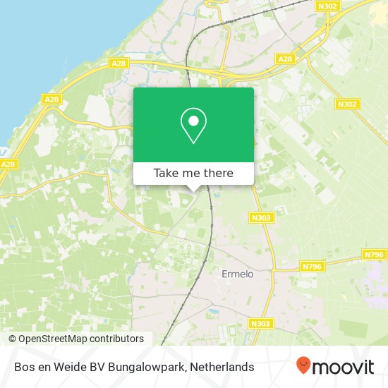 Bos en Weide BV Bungalowpark, Oude Nijkerkerweg 129 kaart