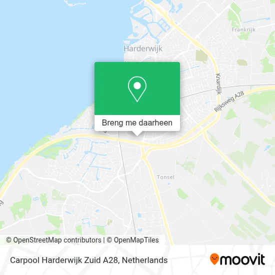 Carpool Harderwijk Zuid A28 kaart