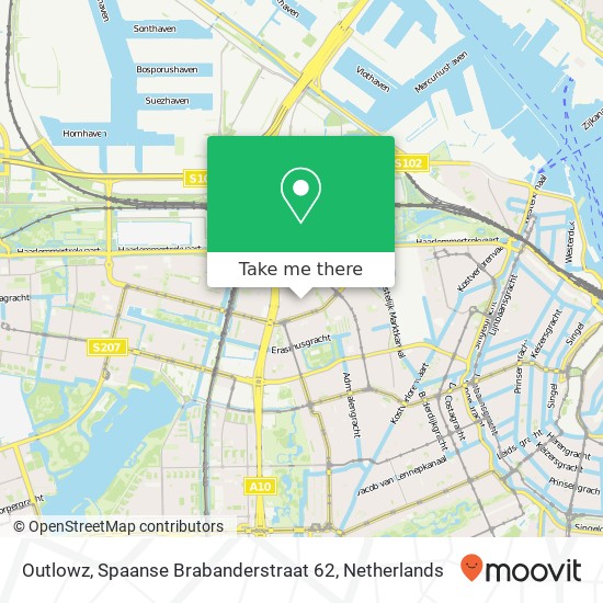 Outlowz, Spaanse Brabanderstraat 62 kaart