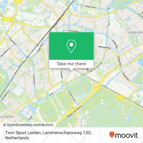 Twin Sport Leiden, Lammenschansweg 130 kaart