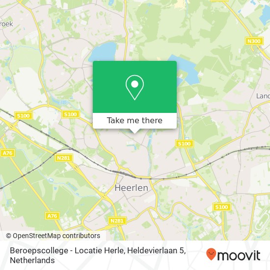 Beroepscollege - Locatie Herle, Heldevierlaan 5 kaart