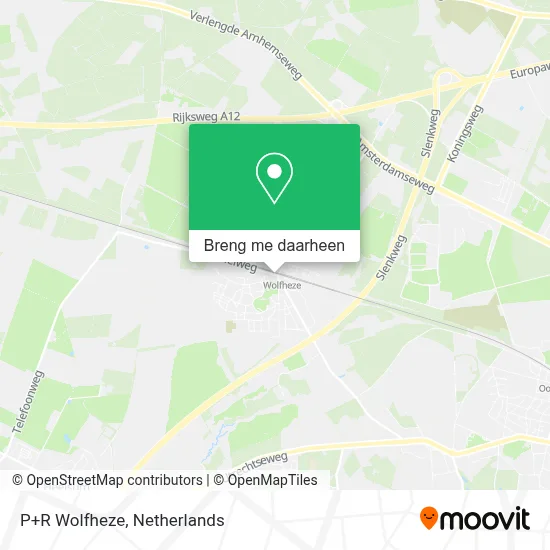 P+R Wolfheze kaart