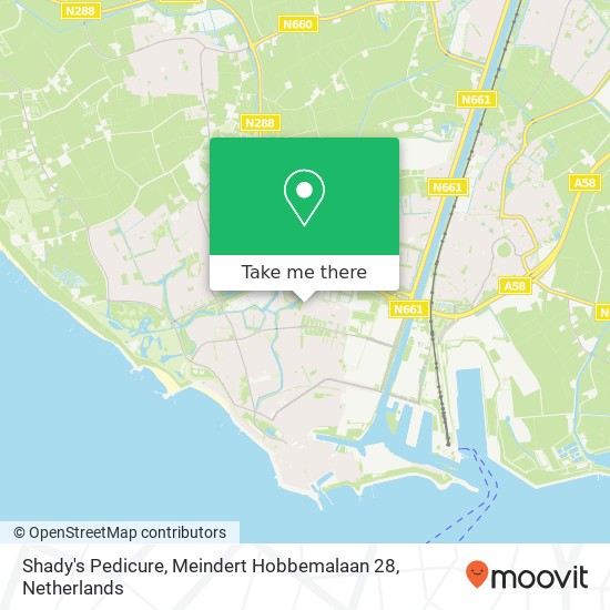 Shady's Pedicure, Meindert Hobbemalaan 28 kaart