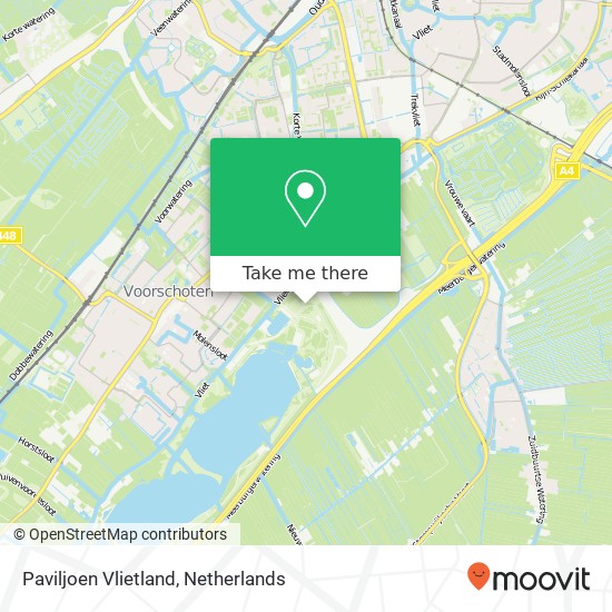 Paviljoen Vlietland, Rietpolderweg 1 kaart