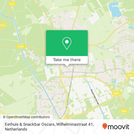 Eethuis & Snackbar Oscars, Wilhelminastraat 41 kaart