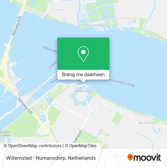 Willemstad - Numansdorp kaart