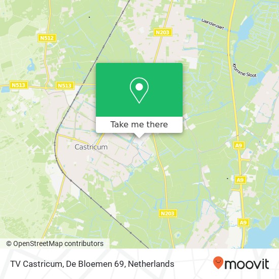 TV Castricum, De Bloemen 69 kaart