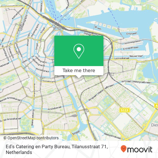 Ed's Catering en Party Bureau, Tilanusstraat 71 kaart