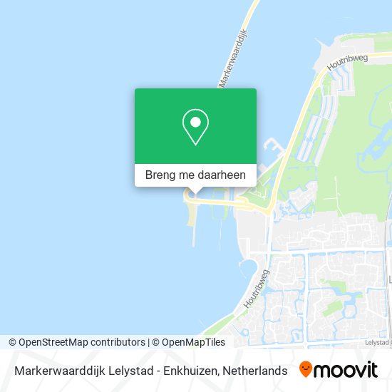 Markerwaarddijk Lelystad - Enkhuizen kaart