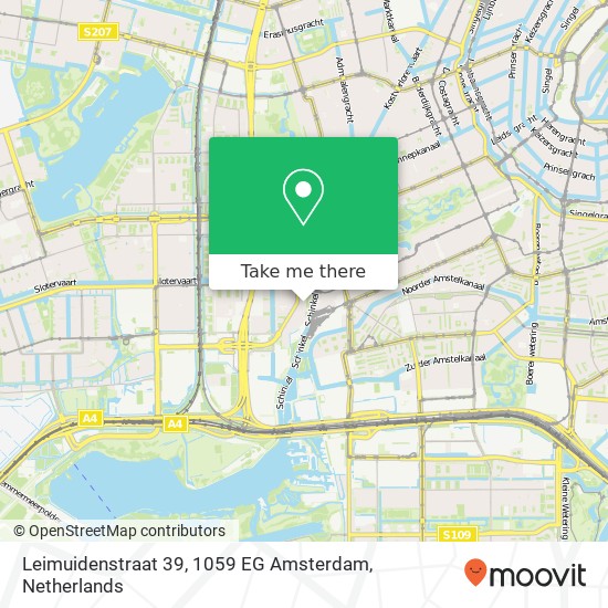 Leimuidenstraat 39, 1059 EG Amsterdam kaart