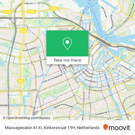 Massagesalon XI XI, Kinkerstraat 19H kaart