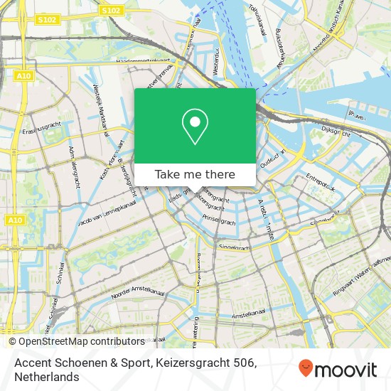 Accent Schoenen & Sport, Keizersgracht 506 kaart