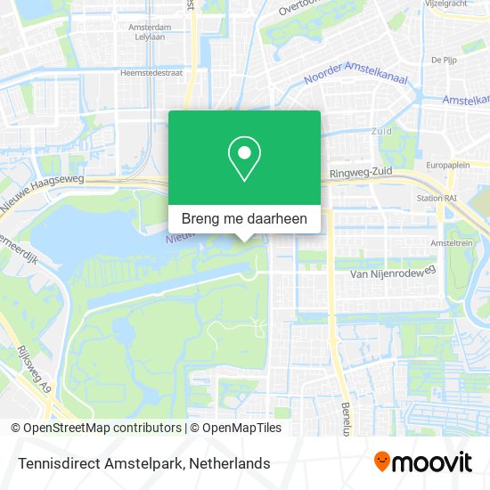 Tennisdirect Amstelpark kaart