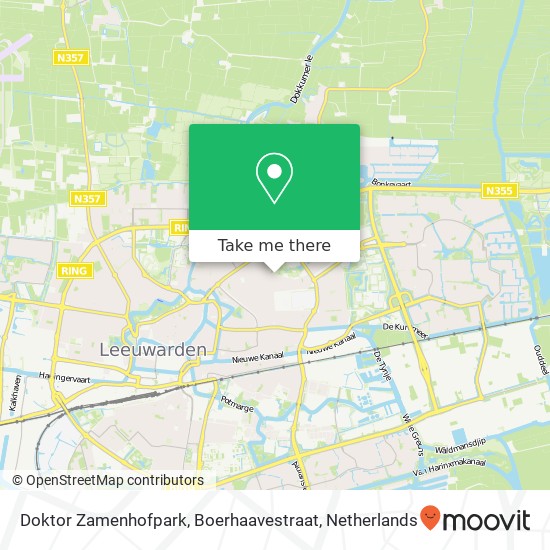 Doktor Zamenhofpark, Boerhaavestraat kaart