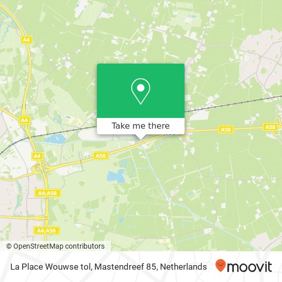 La Place Wouwse tol, Mastendreef 85 kaart