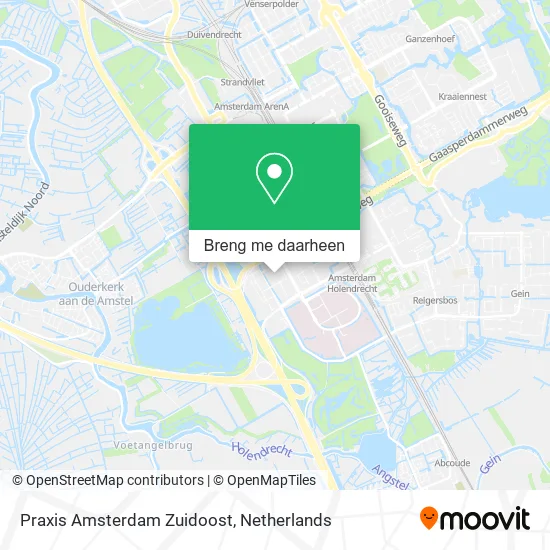 Praxis Amsterdam Zuidoost kaart