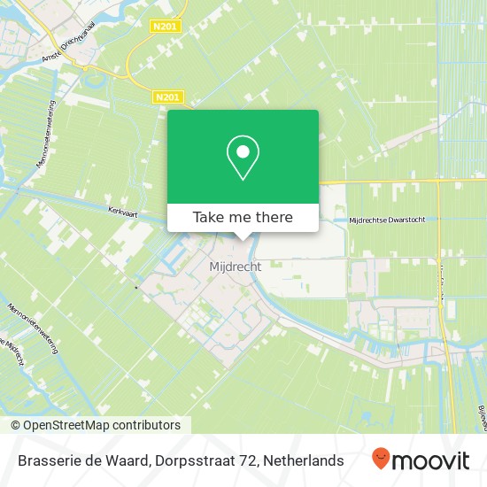Brasserie de Waard, Dorpsstraat 72 kaart