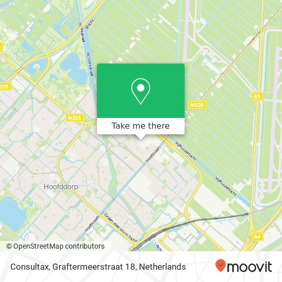 Consultax, Graftermeerstraat 18 kaart