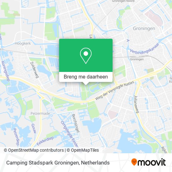 Camping Stadspark Groningen kaart