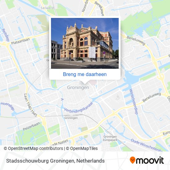 Stadsschouwburg Groningen kaart