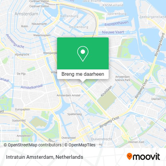 Intratuin Amsterdam kaart