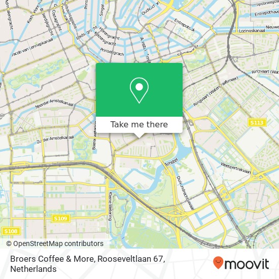 Broers Coffee & More, Rooseveltlaan 67 kaart