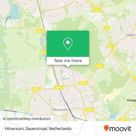 Hilversum, Sauerstraat kaart