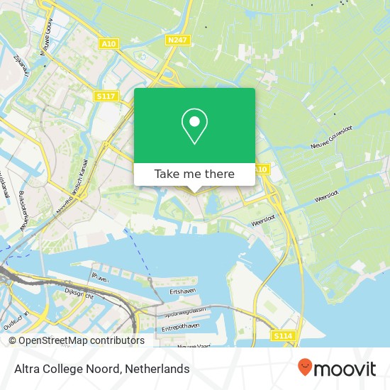 Altra College Noord, Purmerweg 116 kaart