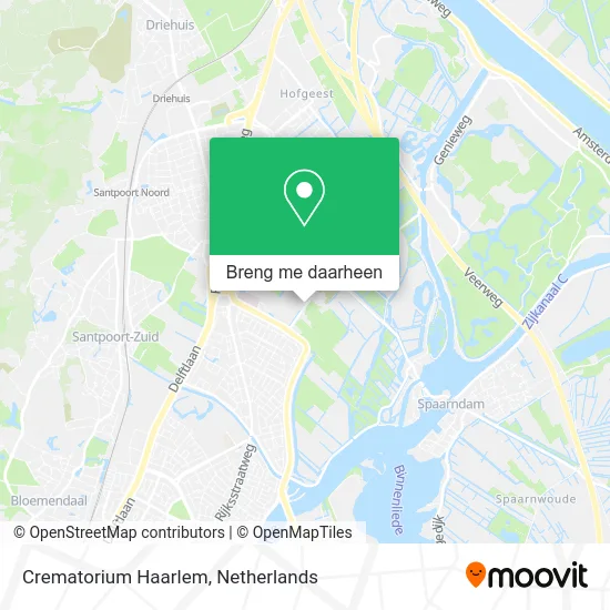 Crematorium Haarlem kaart