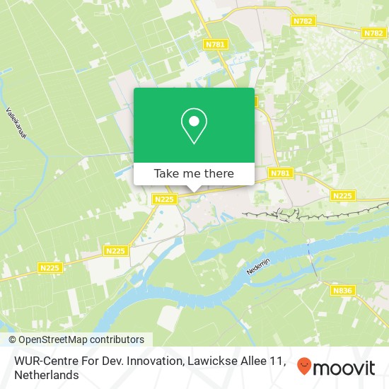 WUR-Centre For Dev. Innovation, Lawickse Allee 11 kaart