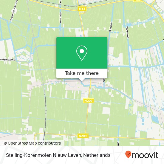 Stelling-Korenmolen Nieuw Leven kaart