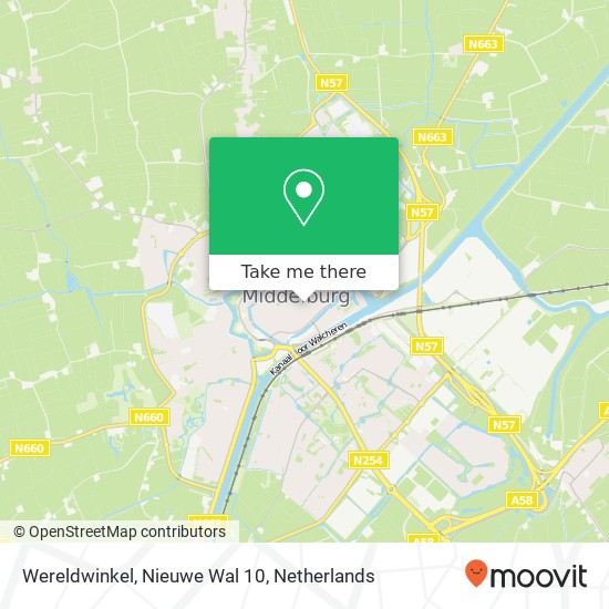 Wereldwinkel, Nieuwe Wal 10 kaart