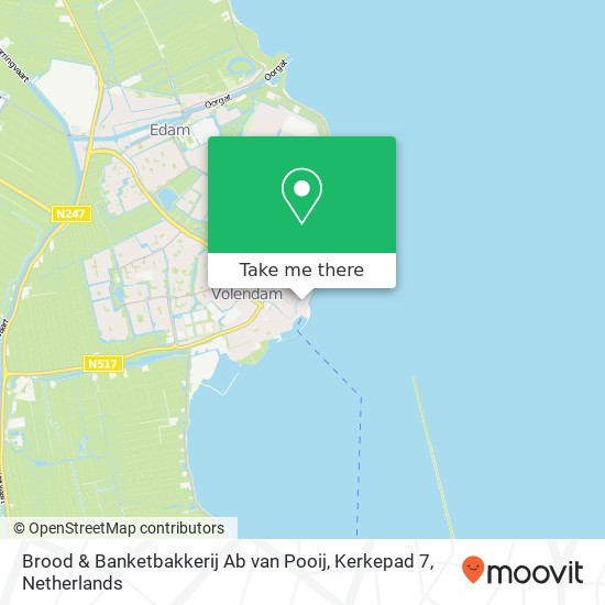 Brood & Banketbakkerij Ab van Pooij, Kerkepad 7 kaart