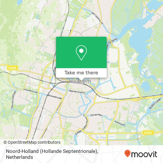 Noord-Holland (Hollande Septentrionale) kaart