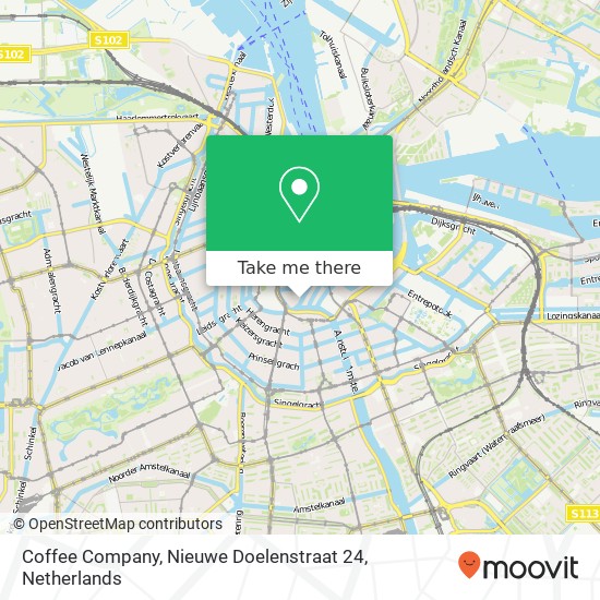 Coffee Company, Nieuwe Doelenstraat 24 kaart