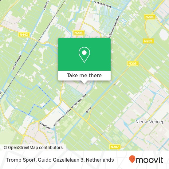 Tromp Sport, Guido Gezellelaan 3 kaart