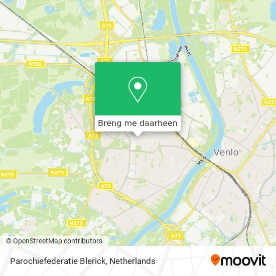 Parochiefederatie Blerick kaart