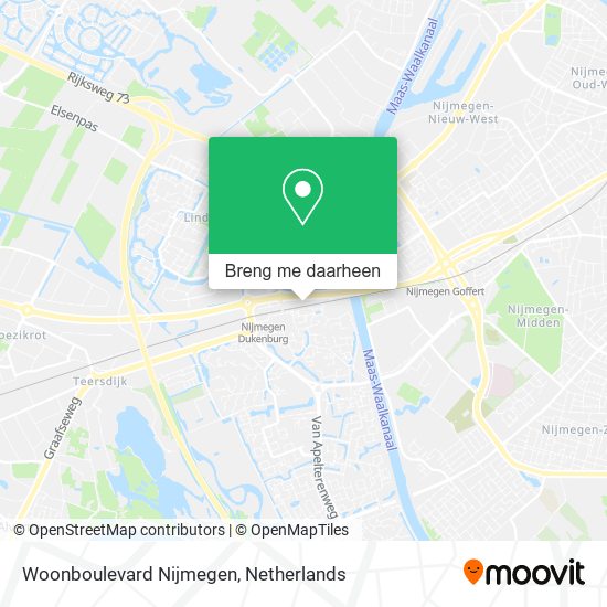 Woonboulevard Nijmegen kaart