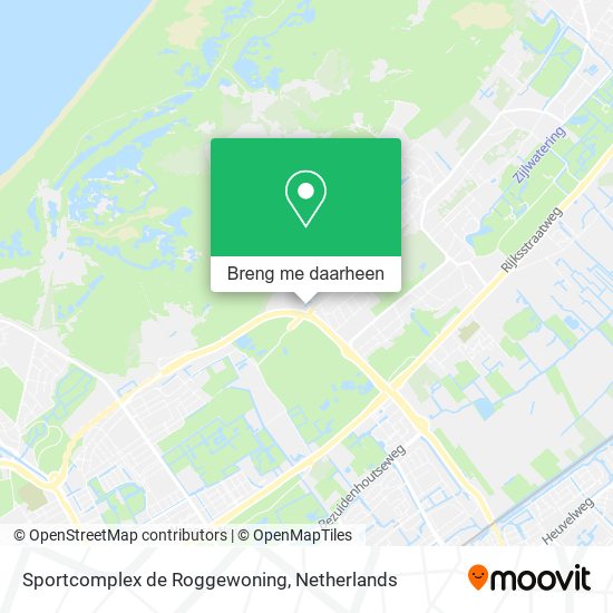 Sportcomplex de Roggewoning kaart