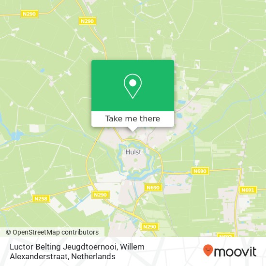 Luctor Belting Jeugdtoernooi, Willem Alexanderstraat kaart