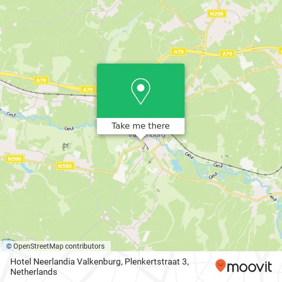 Hotel Neerlandia Valkenburg, Plenkertstraat 3 kaart