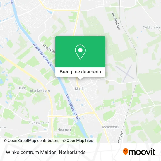 Winkelcentrum Malden kaart